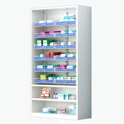 Apotheken-Medizin-Verkaufsmöbel-dreifacher Fach-Regal-Kabinett-Durchmesser 500mm