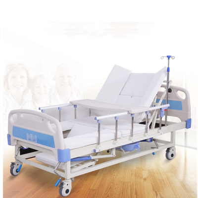 Pflegendes mehrfunktionales medizinisches geduldiges Stahlbett, das manuelles medizinisches Bett dreht